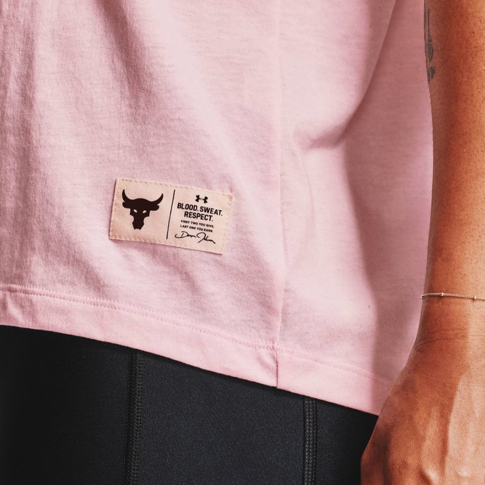 🌸Sale🌸 Under Armour Project Rock Graphic T Shirt Pink Women's Size 1356953 643 - Picture 3 of 5